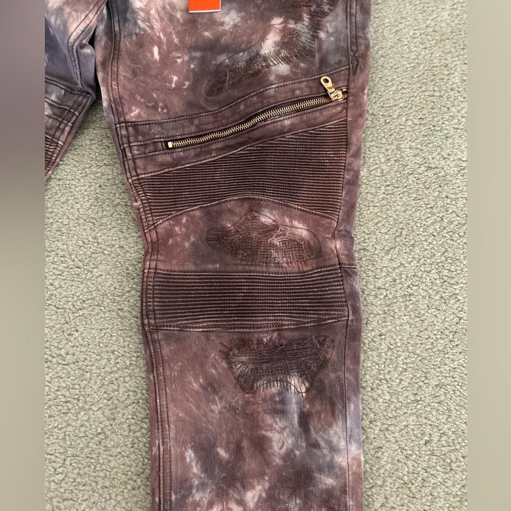 Rock Revival Moto Daviday Distressed Jeans size 36x32 - Picture 13 of 14